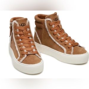 UGG Olli Heritage High Top Sneaker - 7.5 Chestnut